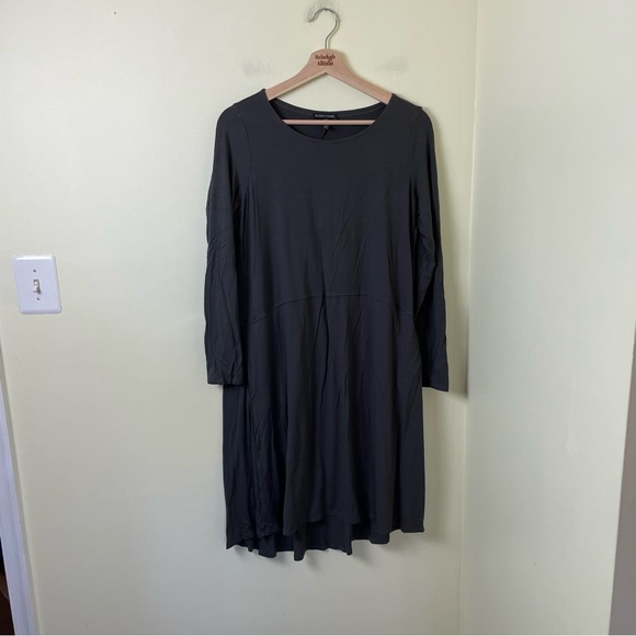 Eileen Fisher Long Sleeve Stretch Dress in Gray SIZE MEDIUM - Picture 8 of 10